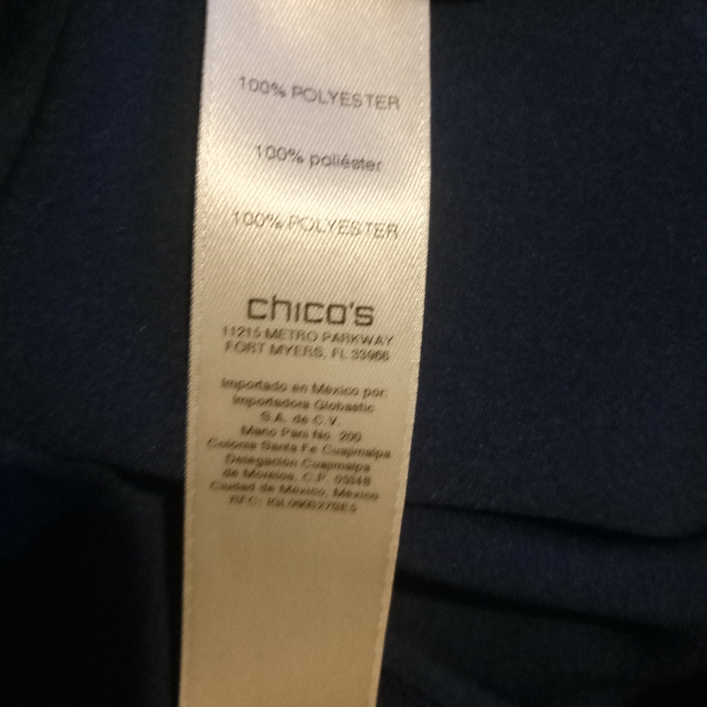 Chico's Navy Button Down Blouse - image 7